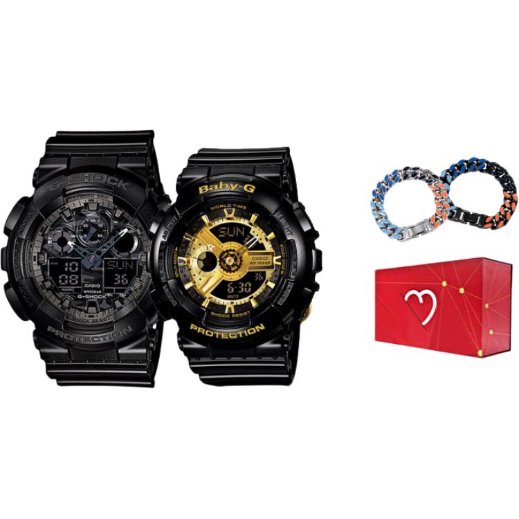 CASIO Unisex Pair Table Series Black Watch