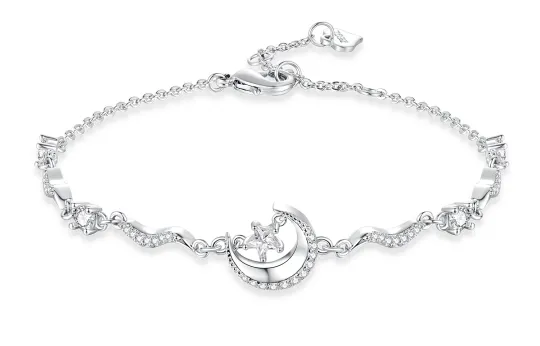 ZEGL Zircon Bracelets Women's Silver