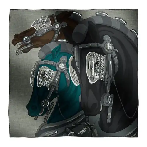 HERMES Cashmere, Silk Scarves Men's Multicolor