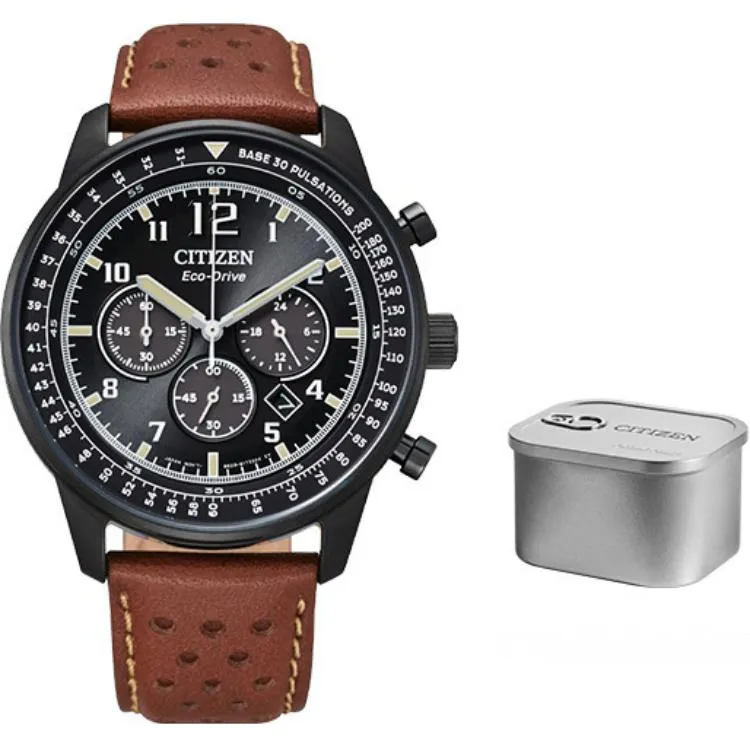 CITIZEN Ecology Drive Collection Light Powered Quartz Movement Genuine Leather Strap Watch