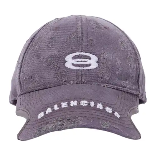 Balenciaga Cotton Baseball Caps Unisex Purple