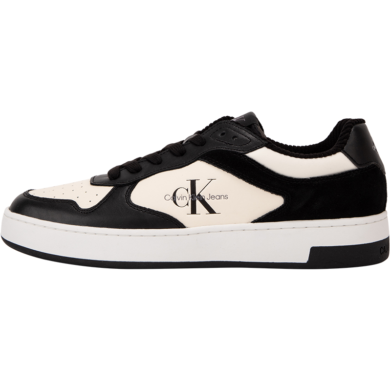 CKJ CALVIN KLEIN JEANS Винтаж Контрастная печать сшивания для отдыха обувь спортивная панель обувь мужской стиль черно-белый