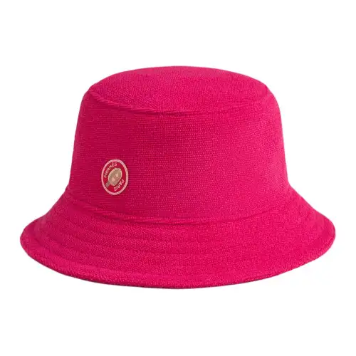 HERMES Cotton Bucket Hats Women's Pink