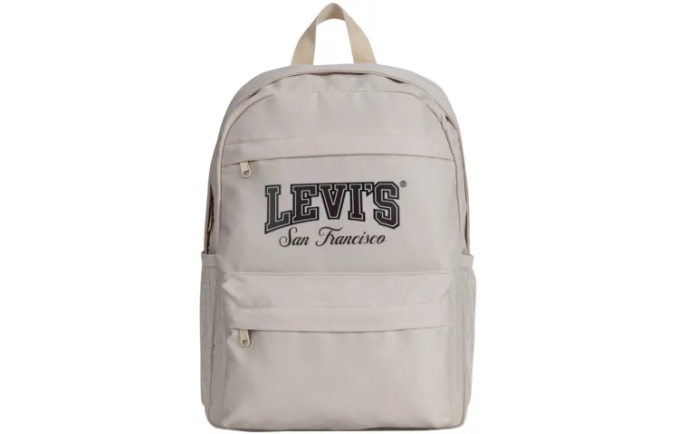 Levi's Polyester Backpack Unisex Sand Beige Color