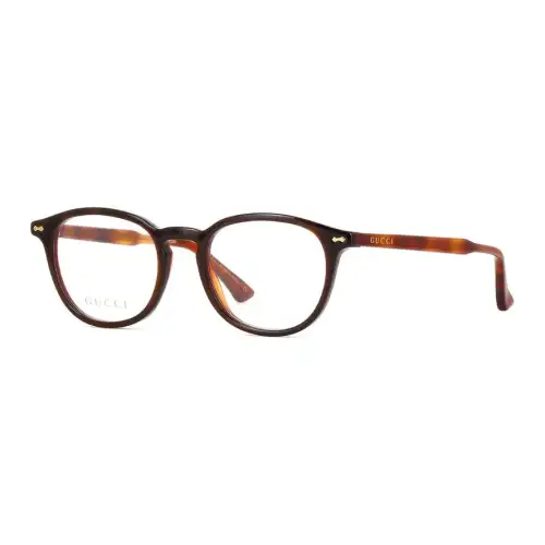 GUCCI Oval Eyeglass Frames Unisex Tortoiseshell