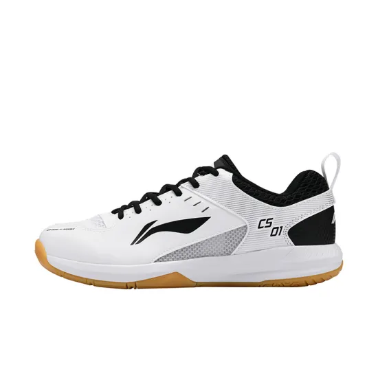 LiNing Feather Cushioning, Slip Resistant, Abrasion Resistant, Breathable Low Top Badminton Shoes Unisex White Black