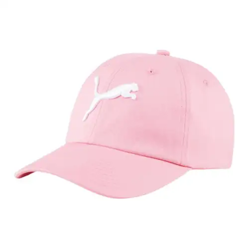 PUMA Brand Logo Cotton Baseball Caps Kids' Bright Pink