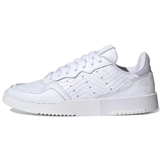 Adidas Originals Super Court Skateboard Shoes Women's Low-top White/Light Purple