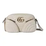 GUCCI GG Marmont Leather Crossbody Bag, Shoulder Bag Women's Ivory White
