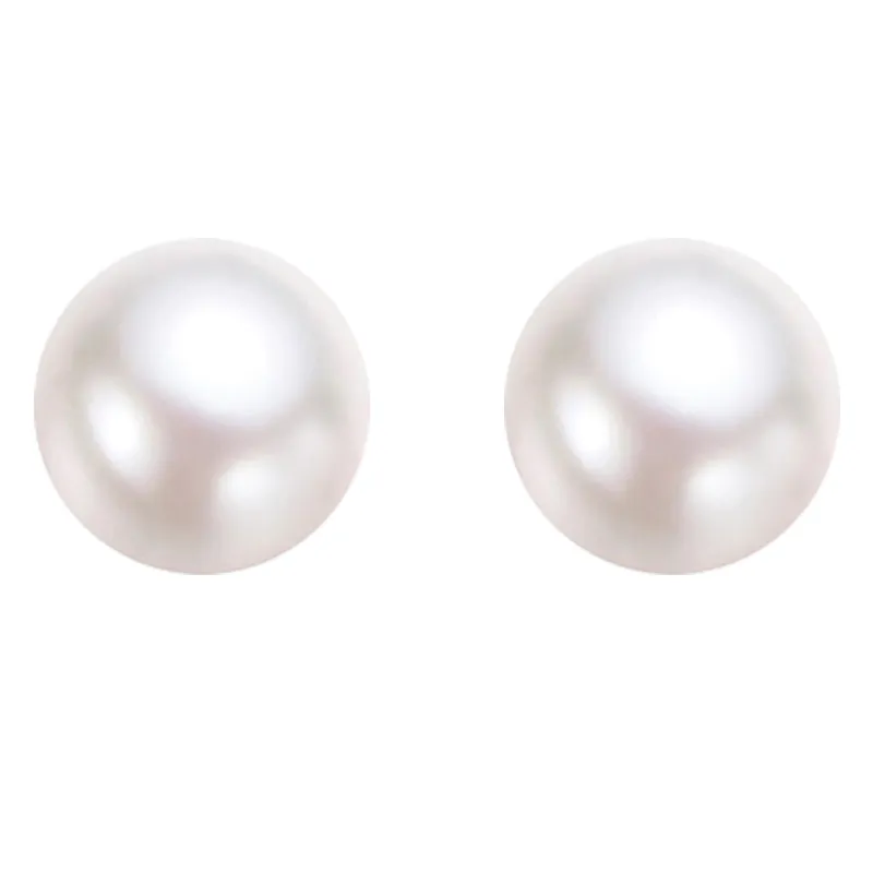 Zoo Jewel S925 Silver Freshwater Pearl Stud Earrings Women's Gray Series Premium Aesthetic Refined Small Earrings