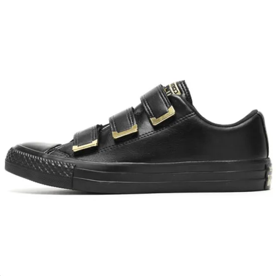 Converse All Star Skateboarding Shoes Women's Low-top Black/gold