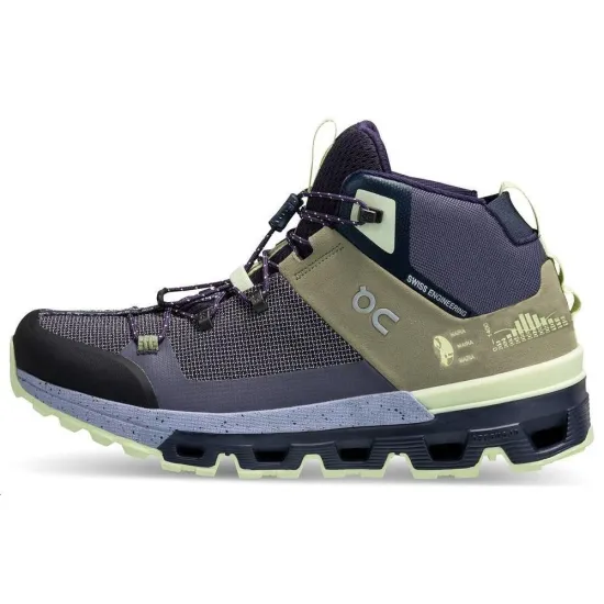On Cloudtra Cushioning Wear Resistant Low Top Running Shoes Women's Beige Blue