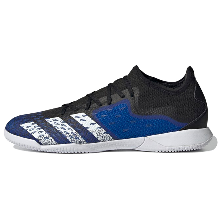 Adidas Predator Freak .3 comfortable and versatile AG (glue spikes) breathable football shoes men's black and blue