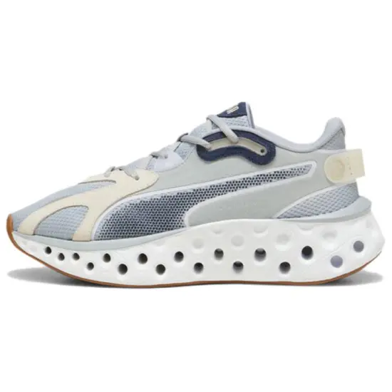 PUMA Softride Slip Resistant Breathable Cushioning Low Top Running Shoes Unisex Gray White