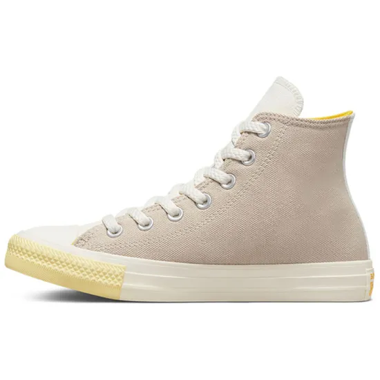 Converse Chuck Taylor All Star Canvas Shoes Women's High-top Gray/Yellow