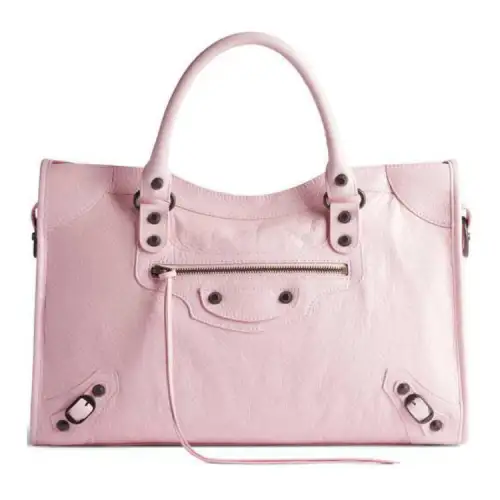 Balenciaga Lambskin Tote Bag, Shopping Bag, Shoulder Bag, Crossbody Bag, Handbag Medium Women's Light Pink