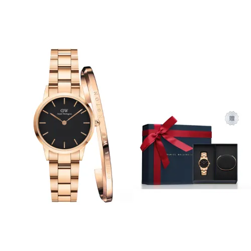 Quartz watch strap stainless steel, black dial, women's watch, bracelet, accessory, jewelry, quartz mechanism, 28mm, European style