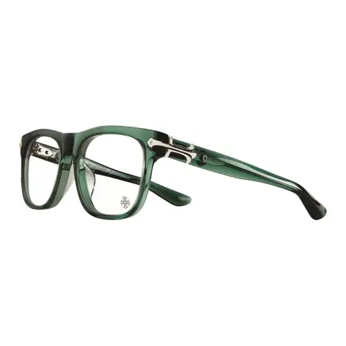 Chrome Hearts Rectangular Eyeglass Frames Unisex Green