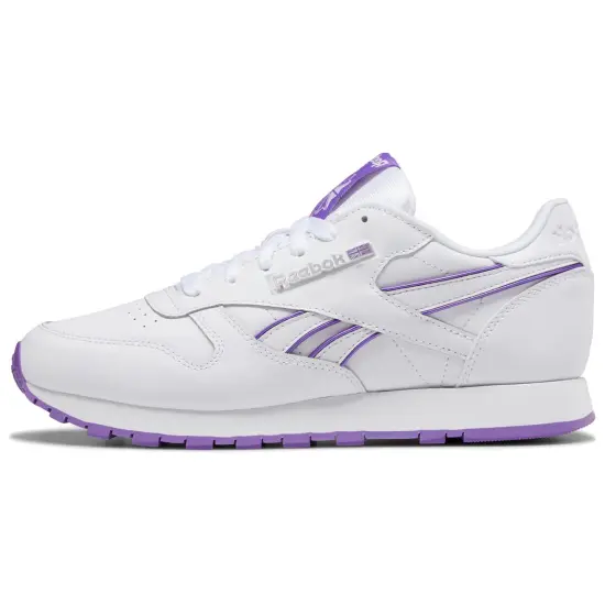 Reebok Classic Leather Sports Casual Shoes 'White Purple' Women's