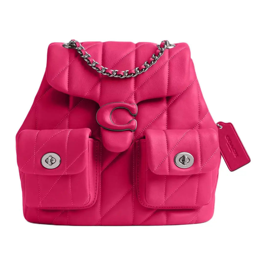 COACH Tabby Nappa Leather Backpack Small Women's Dragon Fruit