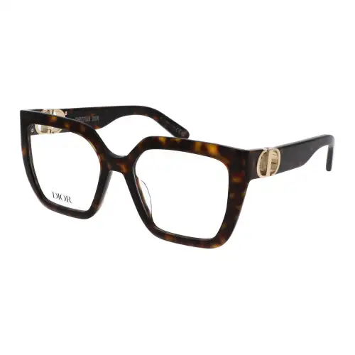 DIOR Acetate Square Eyeglass Frames Unisex Tortoiseshell
