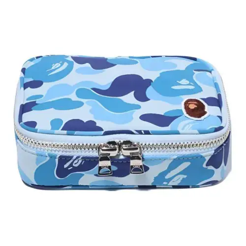 A BATHING APE Nylon Makeup Bag Regular Men's Green/Blue/Pink