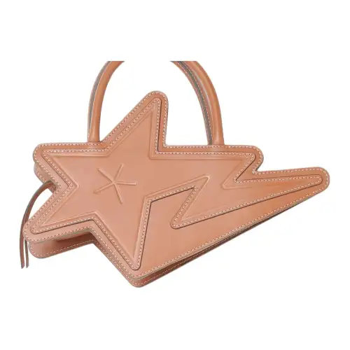 A BATHING APE Cow Leather Handbag Women's Brown