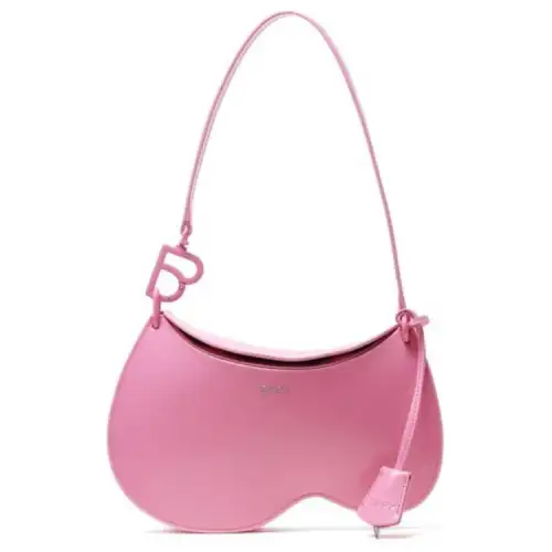 A BATHING APE Cow Leather Handbag, Shoulder Bag Women's Pink