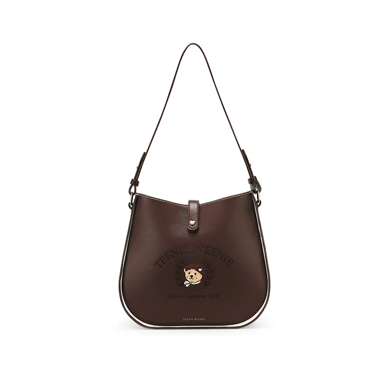 Teenie Weenie Pu Tote Bag, Shopping Bag, Shoulder Bag Women's Brown