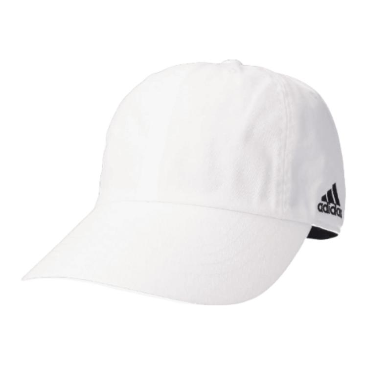 Adidas Brand Logo Cotton Baseball Caps Unisex White