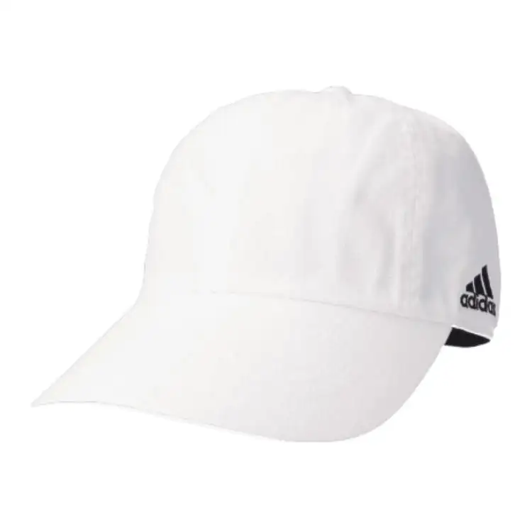 Adidas Brand Logo Cotton Baseball Caps Unisex White