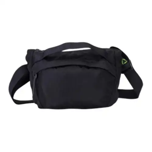 Anta Fabric Shoulder Bag, Crossbody Bag Unisex Basic Black