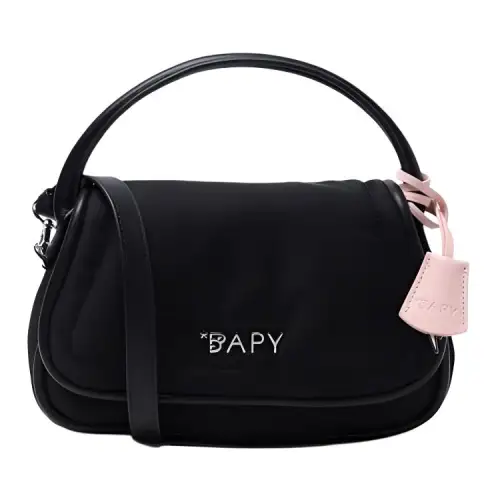 A BATHING APE Nylon Shoulder Bag, Crossbody Bag, Handbag Women's Black