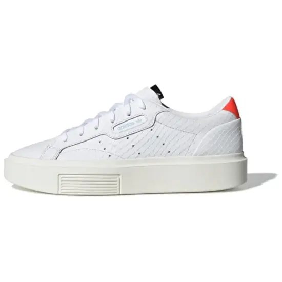 Adidas Originals Sleek Super White Croc Solar Red Women's