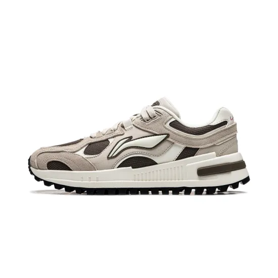 LINING Wind Rider 2.0 Casual Shoes Women's Low-Top Moonlight Gray/Mushroom Brown