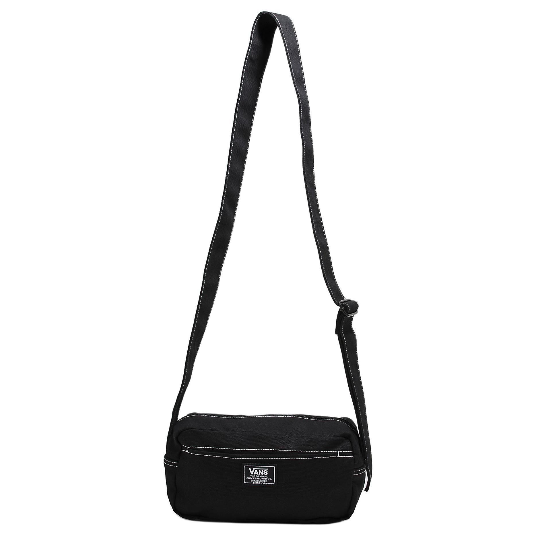 Vans 100% Cotton Shoulder Bag, Crossbody Bag Regular Unisex Black