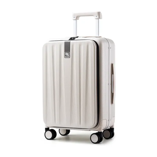 Hanke Aluminum Frame PC Boarding Suitcase Travel Password Box Luggage 20 Inch, 24 Inch Unisex Multicolor