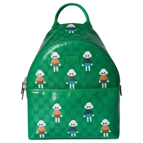 GUCCI Crystal Canvas Backpack Kids' Green