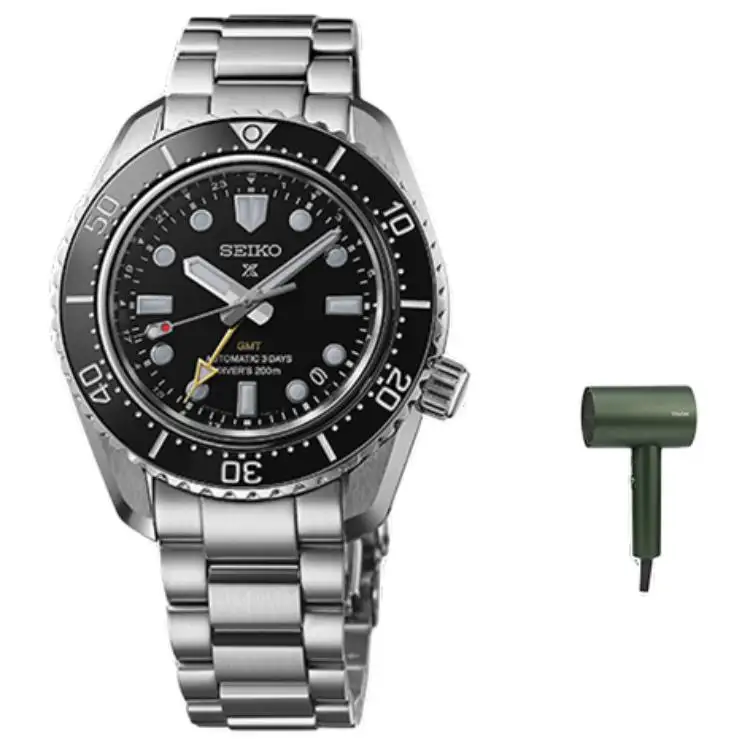 SEIKO Automatic Mechanical Movement Stainless Steel Strap Watch Unisex Black Dial