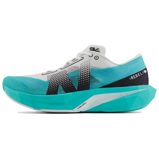 New Balance FuelCell Rebel V4 Running Shoes Men Low-top White And Black Cyber Jade