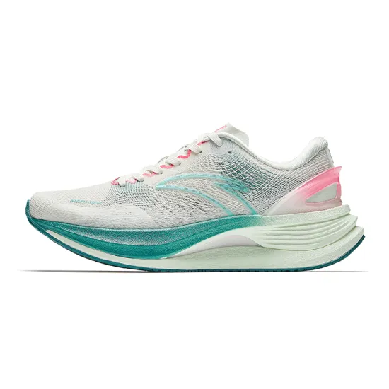 ANTA Running Shoes Women's Low-Top Sand Gray/Cool Green/Sky Blue