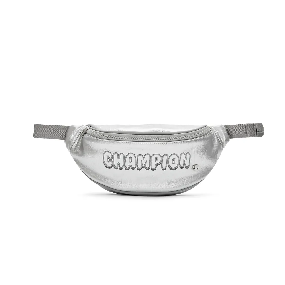 Champion Fabric Fanny Pack Medium Unisex Medium Gray/Dark Blue/Silver