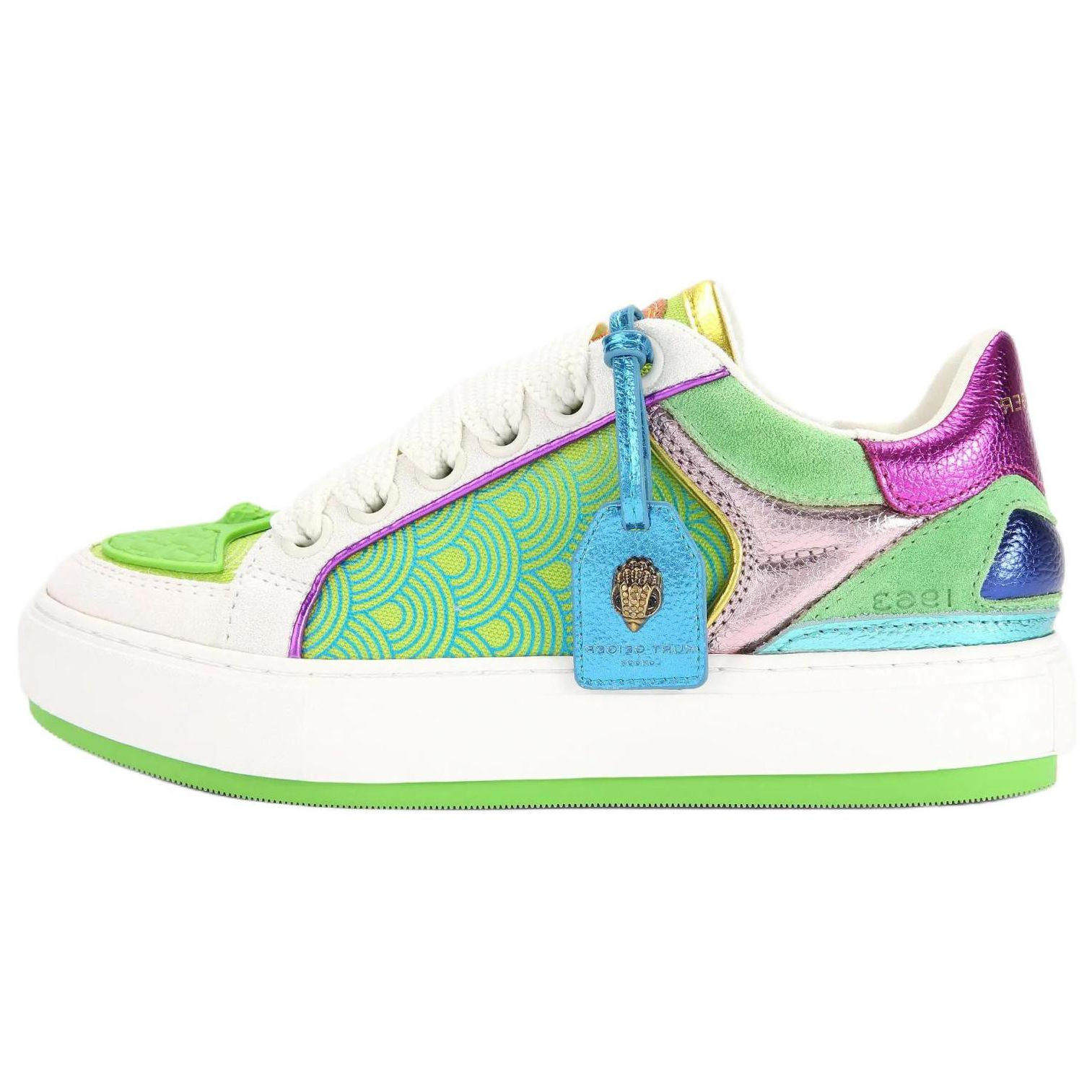 Kurt Geiger London Southbank Tag кожаная голова со шнурками панель обувь женский зеленый