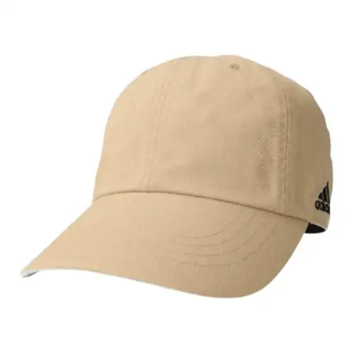 Adidas Brand Logo Cotton Baseball Caps Unisex Beige