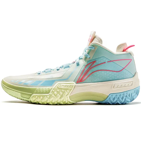 LINING Shudder Basketball Shoes Men Mid Top Ecru