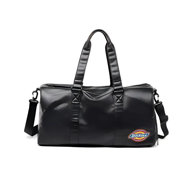 Dickies Pu Leather Travel Bag Luggage Bag Gym Bag Large Unisex Black
