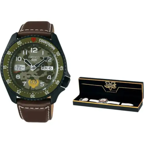 SEIKO Street Fighter Collection ['100', 301050]m Waterproof Mechanical Movement Leather Strap Watch