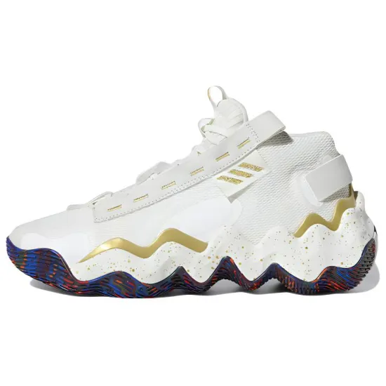 Adidas Exhibit B Basketball Shoes Women's Mid-Top White Gold