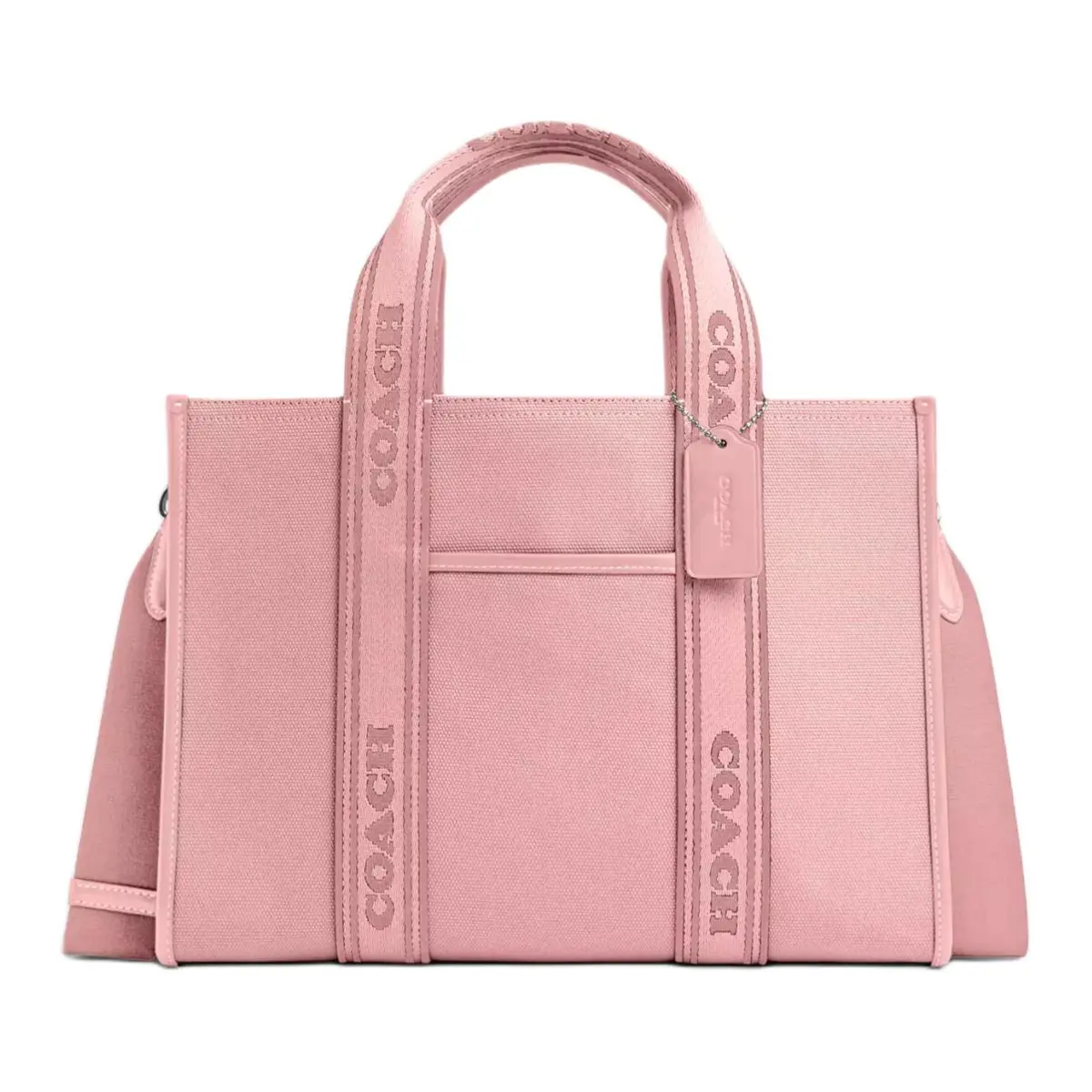 COACH Smith Fabric With Cow Leather Canvas Bag, Tote Bag, Shopping Bag, Shoulder Bag, Crossbody Bag, Handbag Large