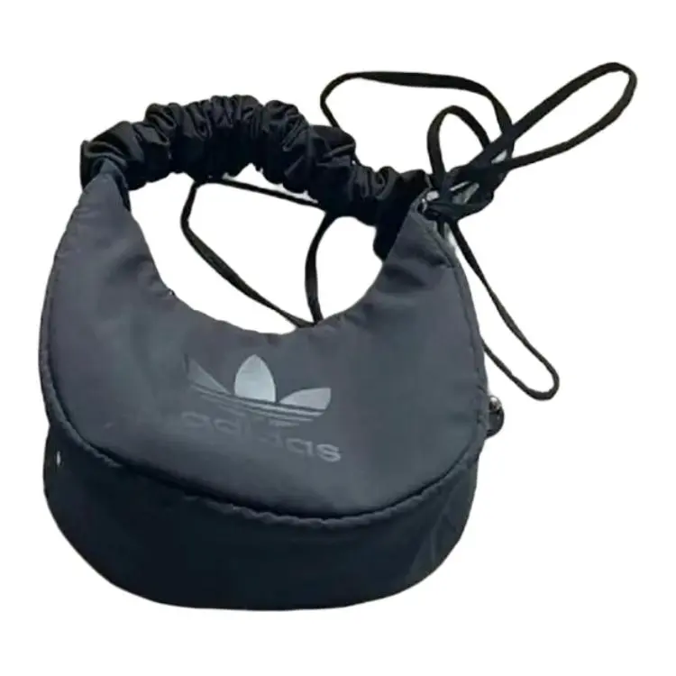 Adidas Originals Trefoil Nylon Cloud Bag, Shoulder Bag, Portable Crossbody Bag, Shoulder Bag Mini Unisex Black